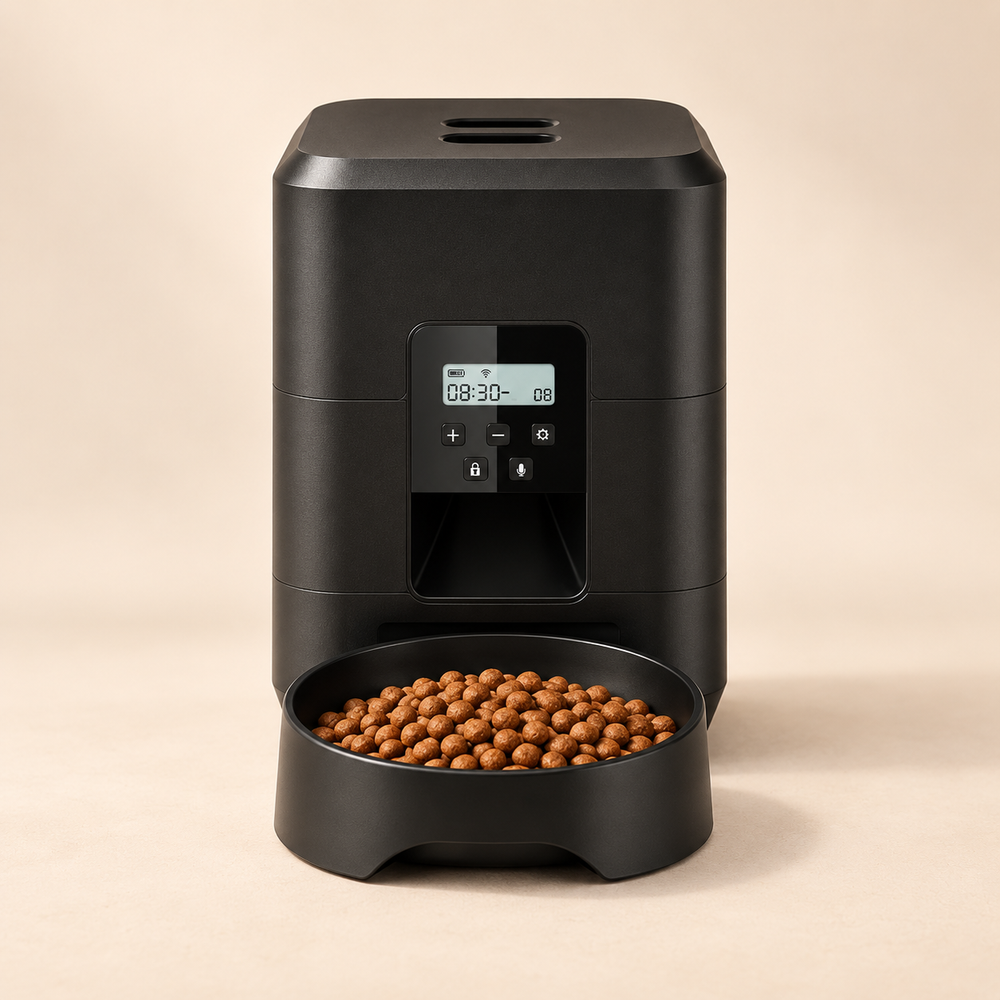Trotzu Automatic Pet Feeder in black